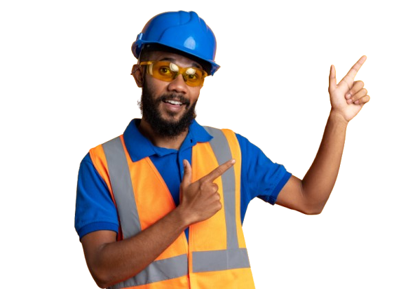 Profissional técnico apontando